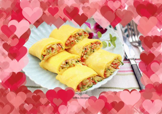 Three Silk Egg Rice Rolls