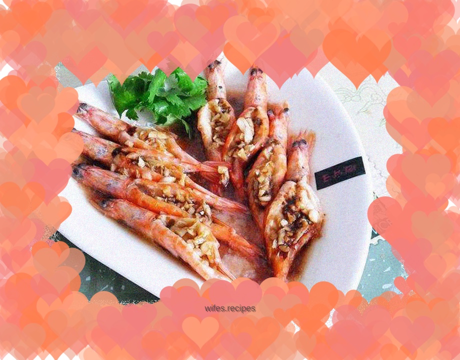 Steamed open-back shrimp