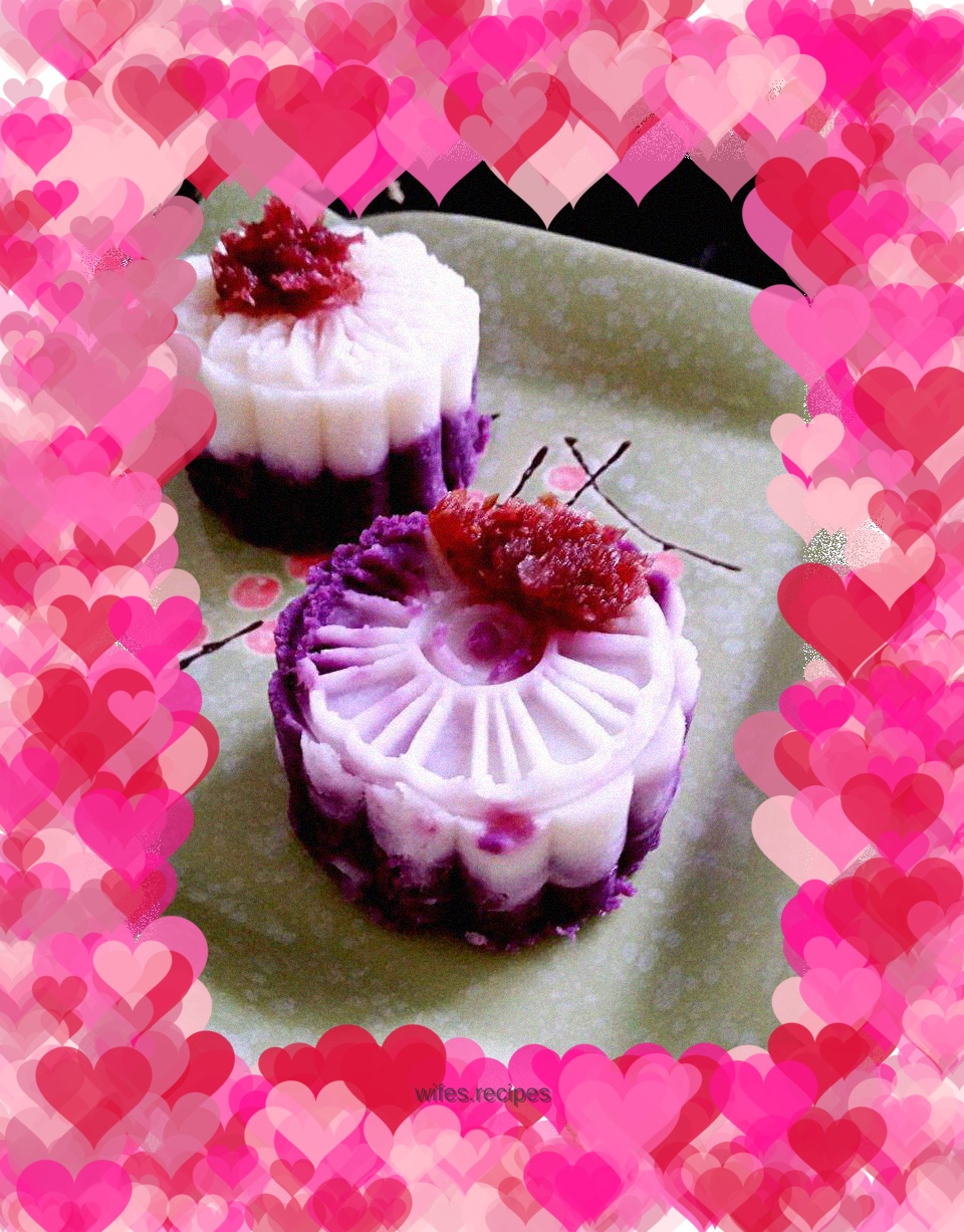 Rose Purple Sweet Potato Yam Cake