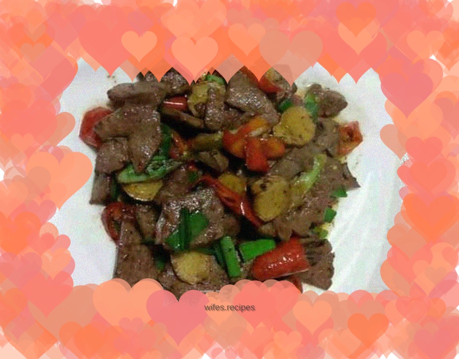 Stir-fried pork liver