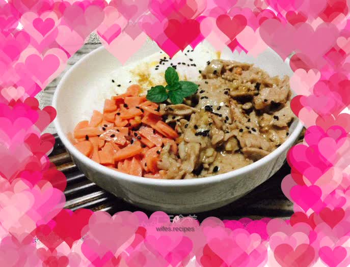 Tender meat rice bowl