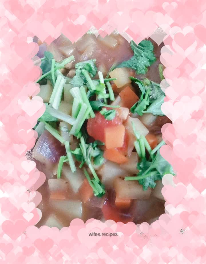Braised diced potatoes