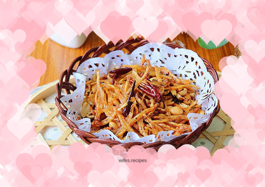 Spicy whitebait peanuts