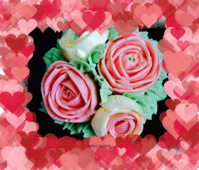 Korean cup decorated cake