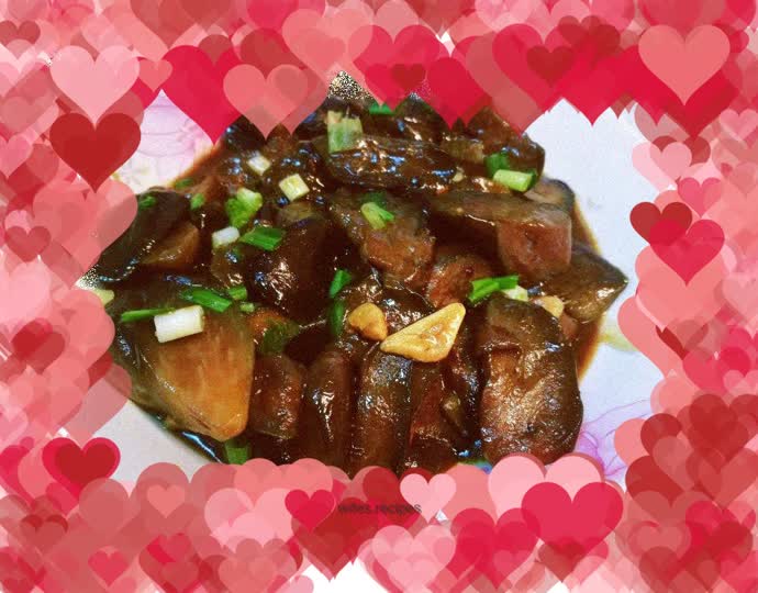 Braised eggplant with soy sauce
