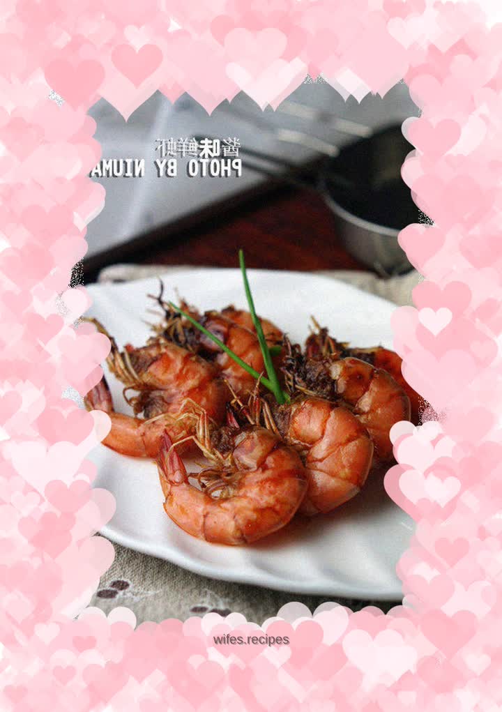 Sauce-flavored shrimp