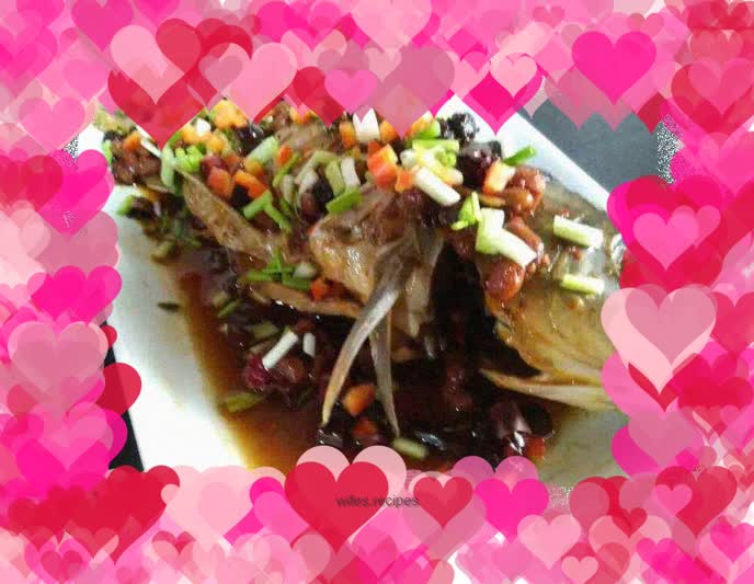 【Steamed carp with garlic and black bean paste】