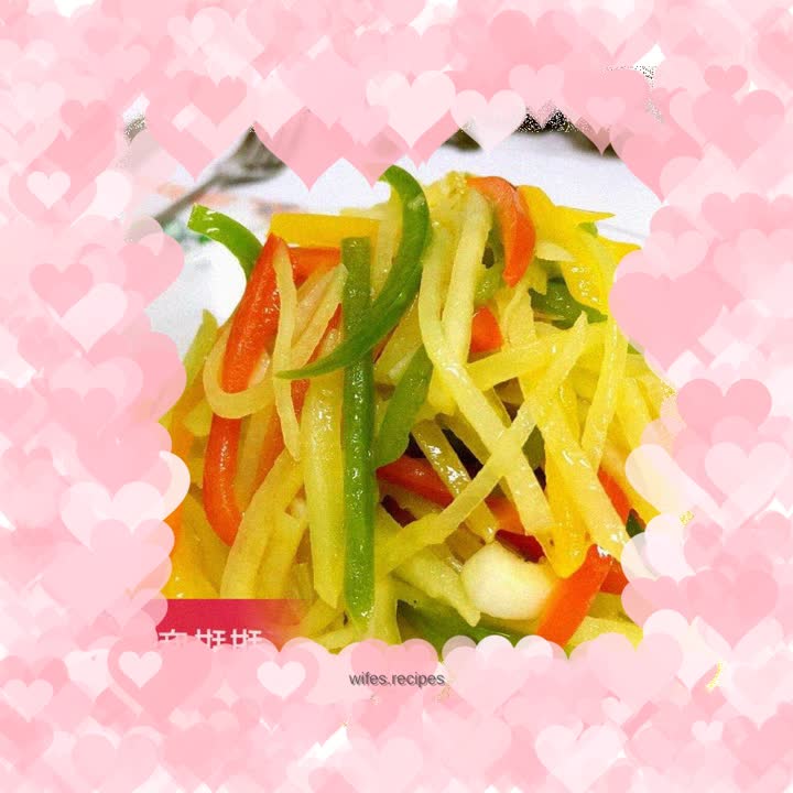 Shredded Colored Peppers and Potatoes