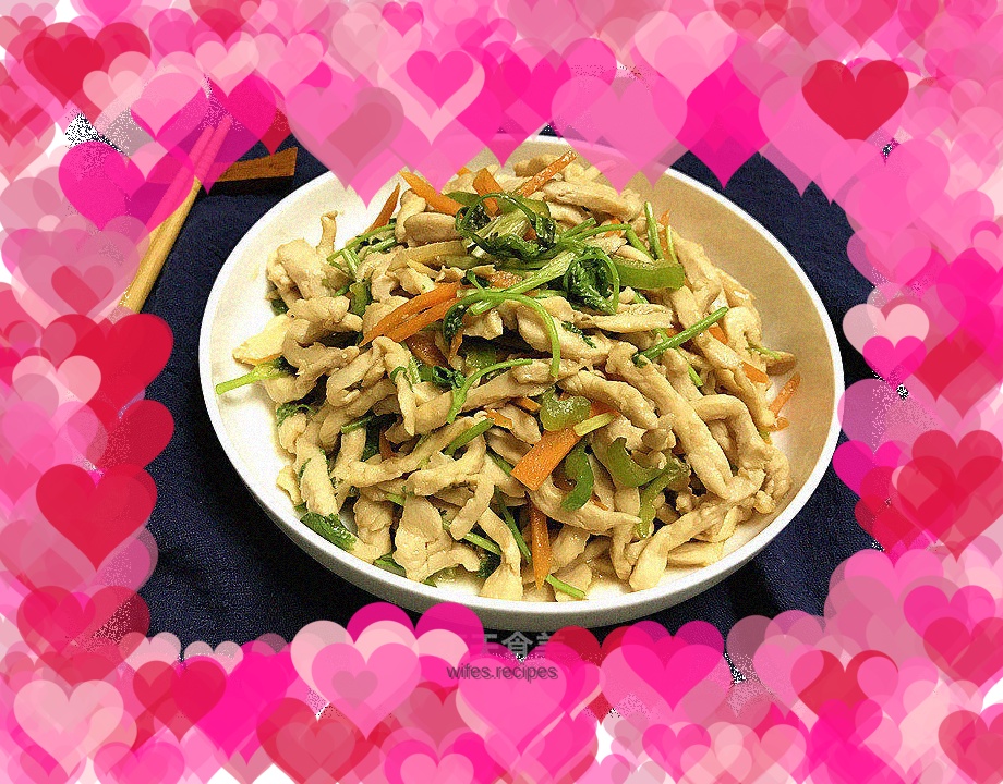 Stir-fried chicken breast