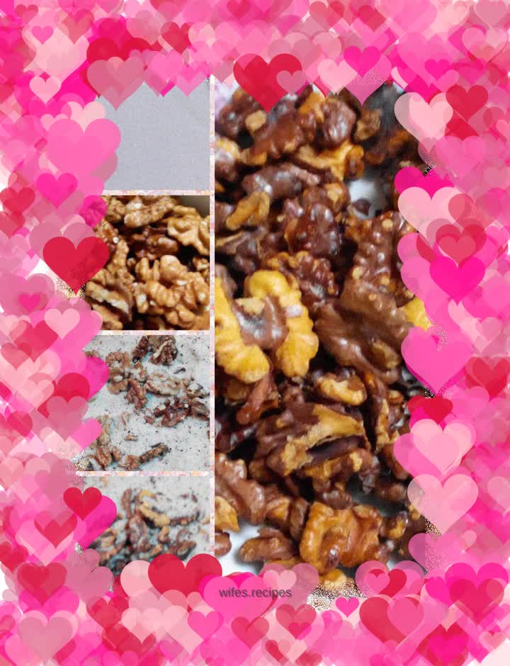 Salt-baked peach kernels