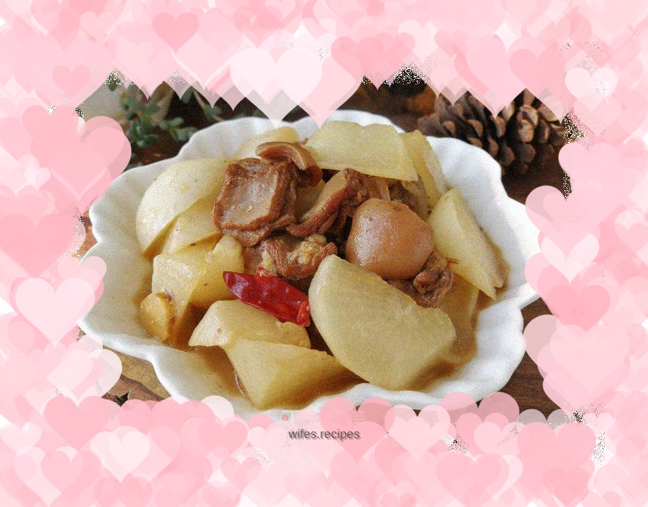 Lamb stewed with radish