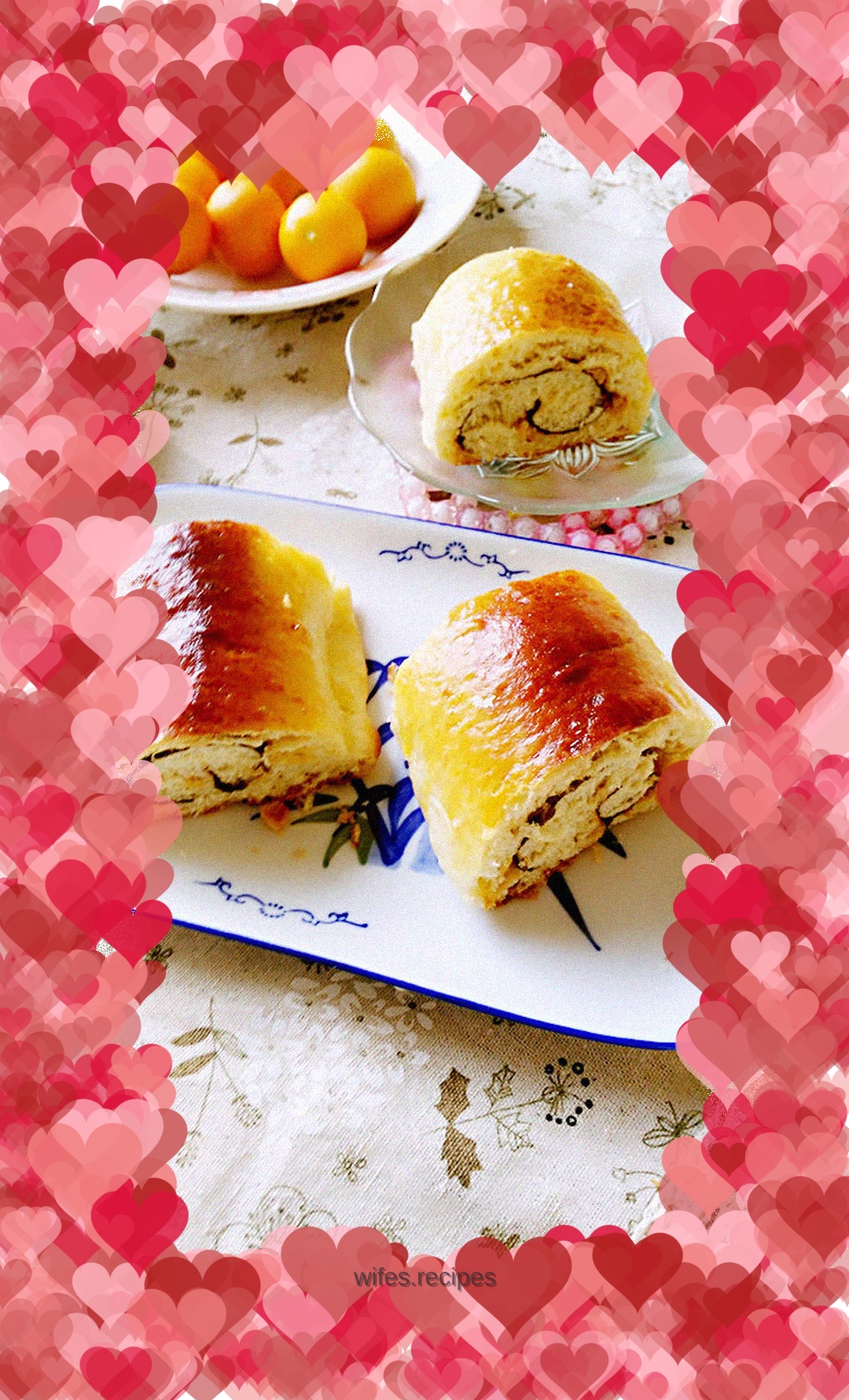 Seaweed and meat floss bread