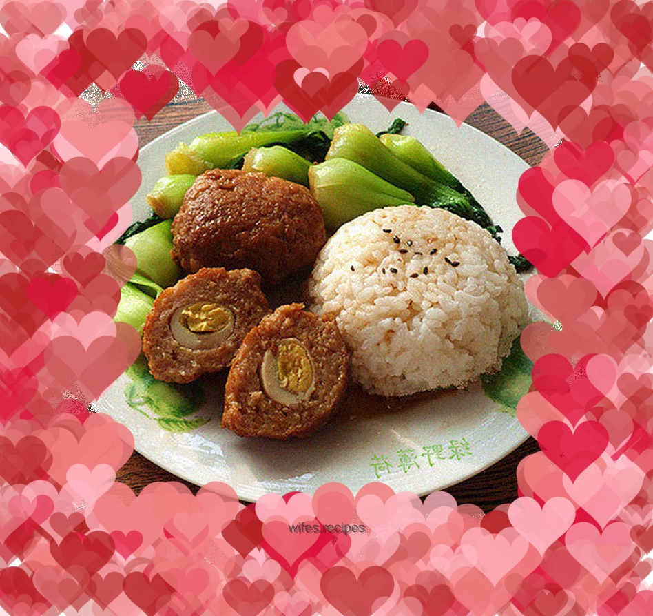 Longan meatball rice bowl