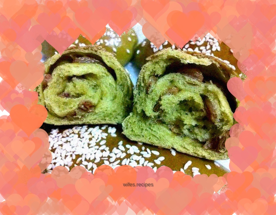 Matcha Red Bean Mochi Bread