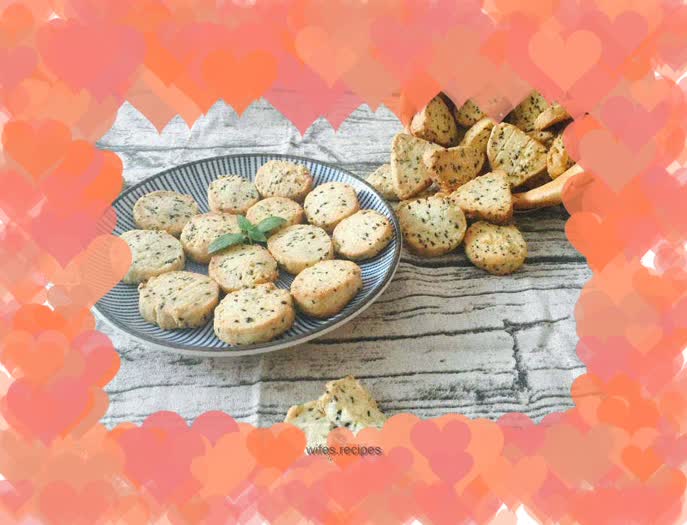 Black sesame cookies