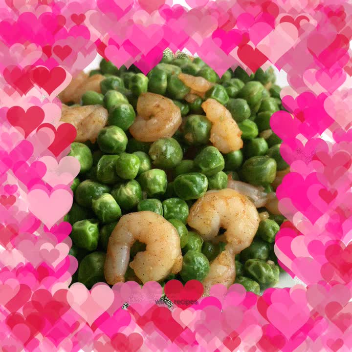 Stir-fried green beans and shrimps
