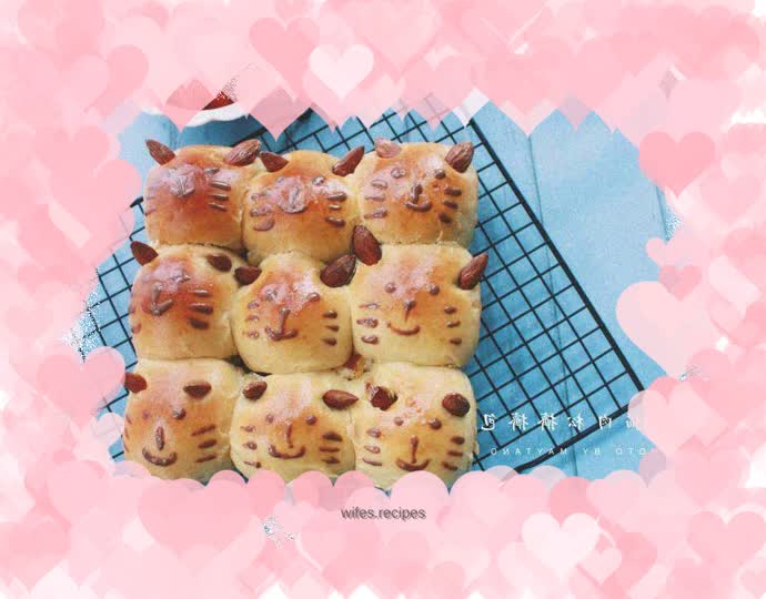 Cat meat floss squeeze buns