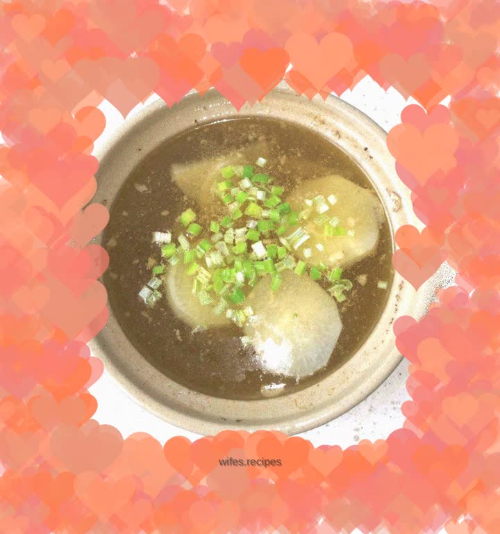 White radish beef soup