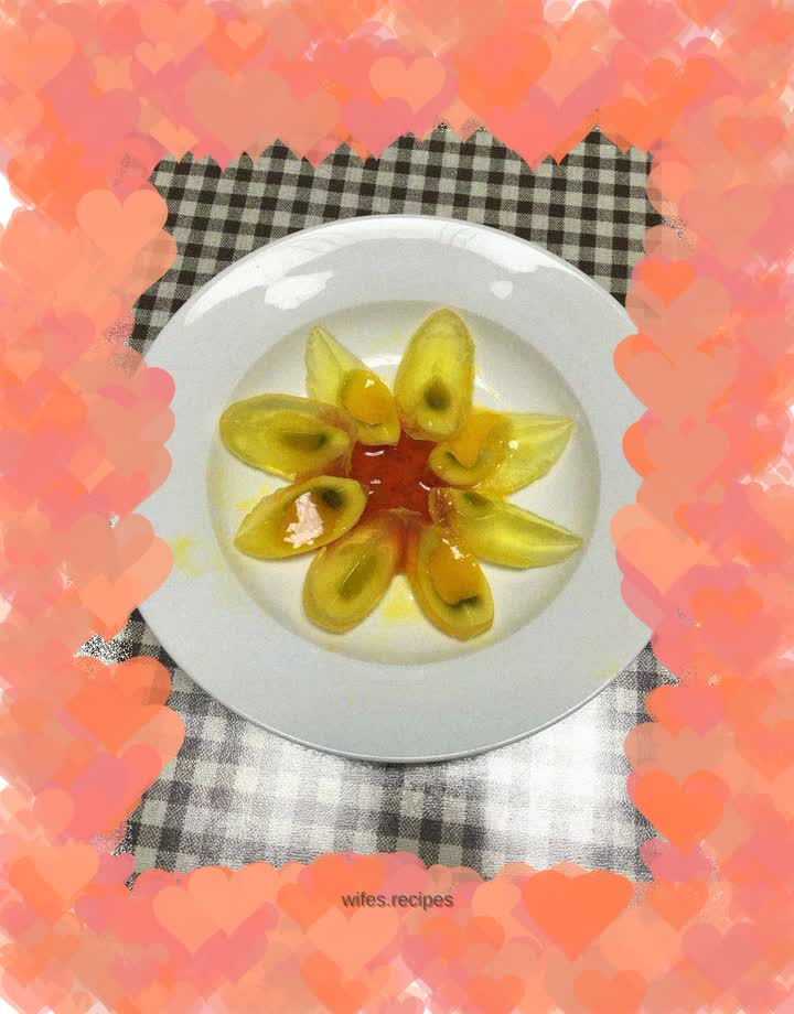 Sweet and spicy preserved egg with sunflower