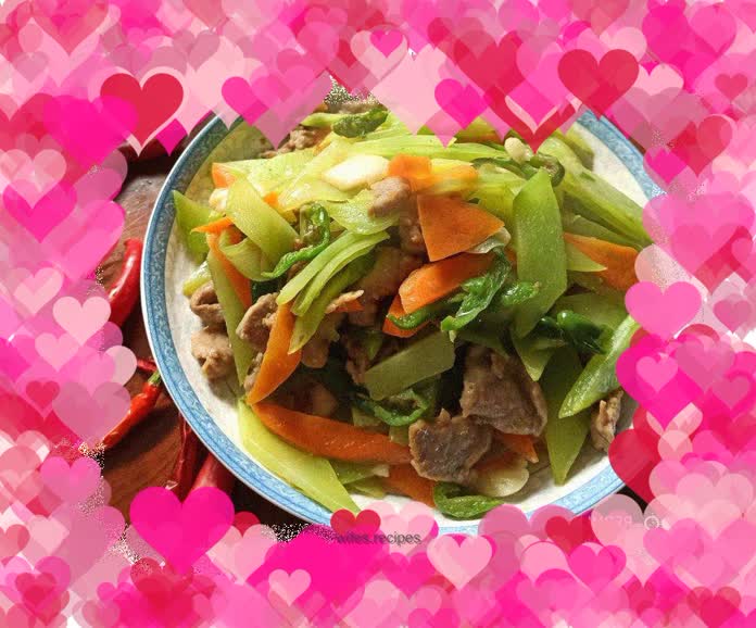 Stir-fried Pork with Green Lettuce