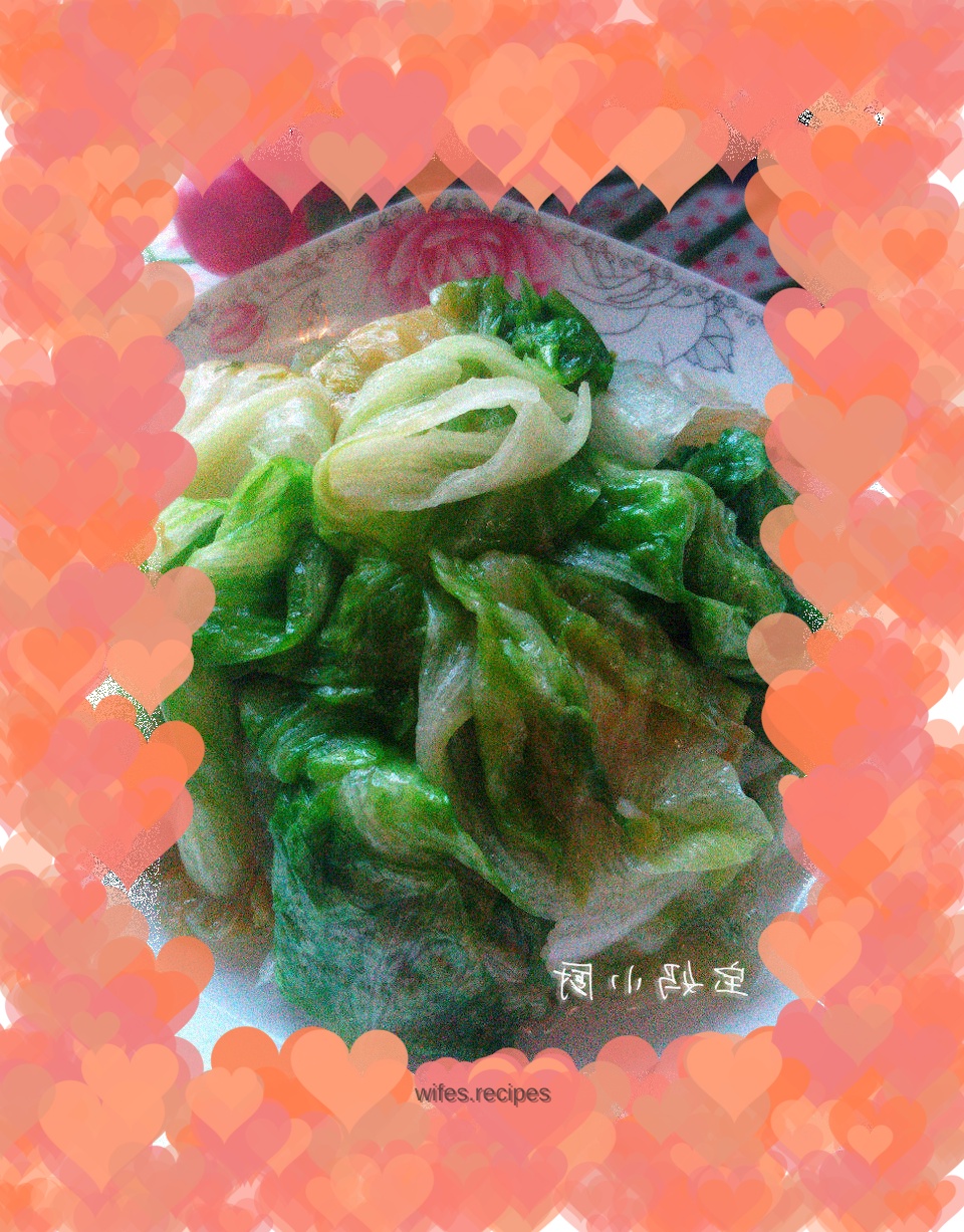 Homemade garlic lettuce