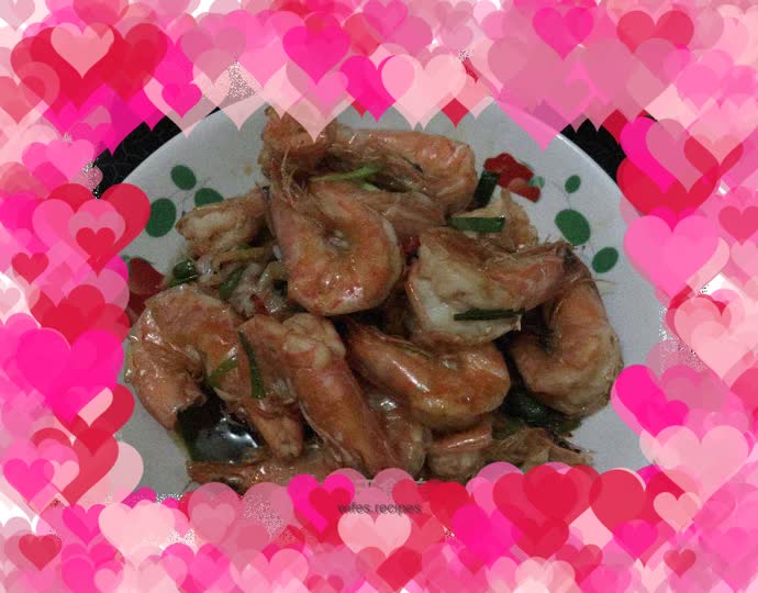 Stir-fried shrimp