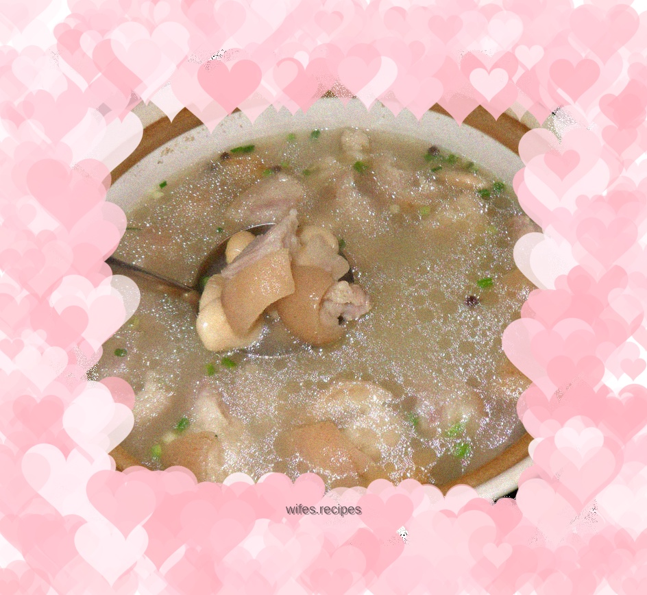 Kidney bean and hoof soup