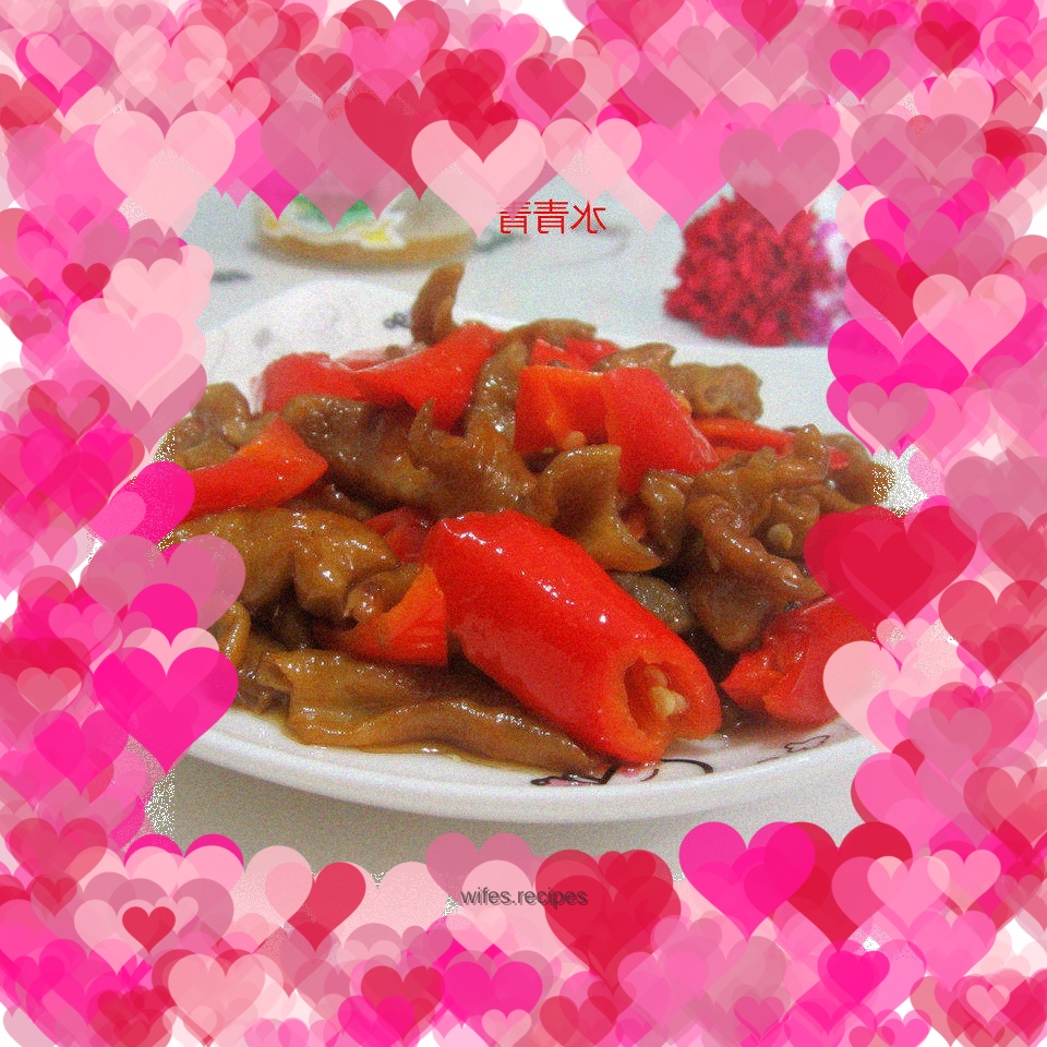 Stir-fried sausage