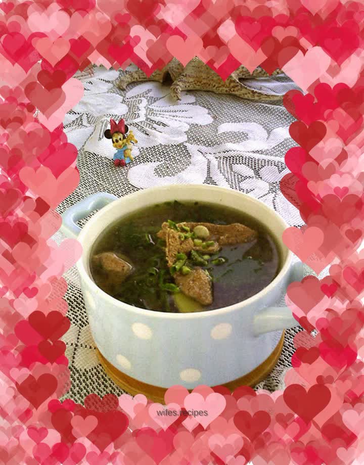 Spinach and Pork Liver Soup