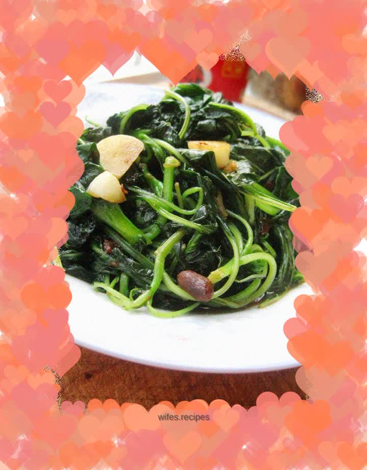 Stir-fried Amaranth with Black Bean Sauce