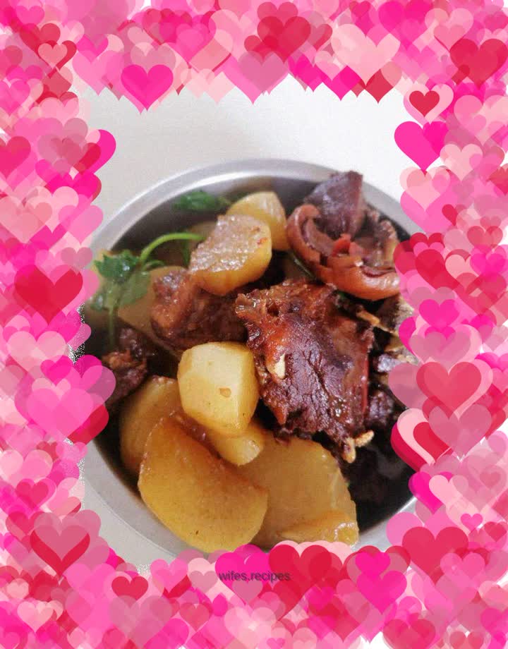 Lamb stewed with radish