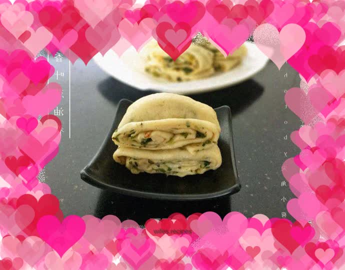 Five-spice leaves and scallion rolls