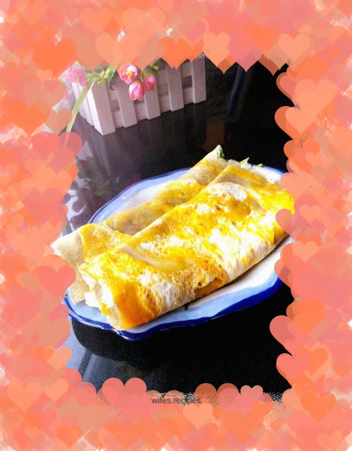 Delicious breakfast--egg burrito