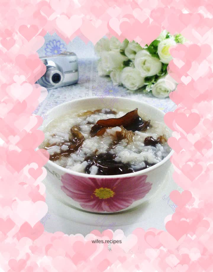 Black fungus rice porridge