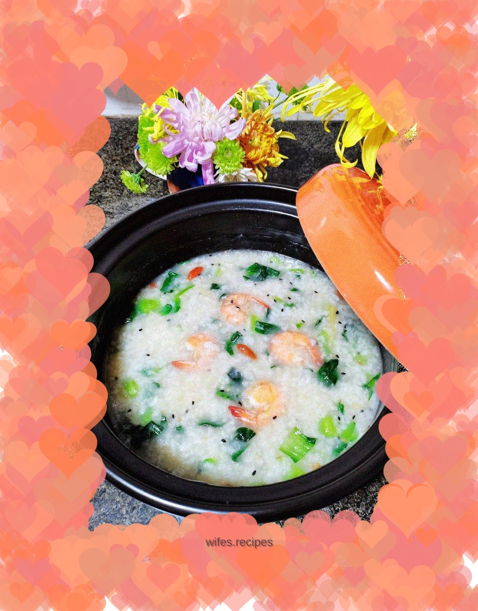 Shrimp and salty porridge