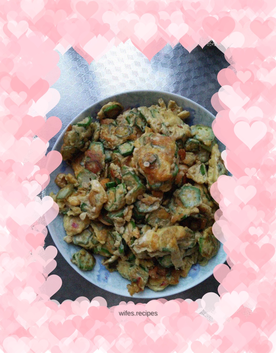 Okra scrambled eggs