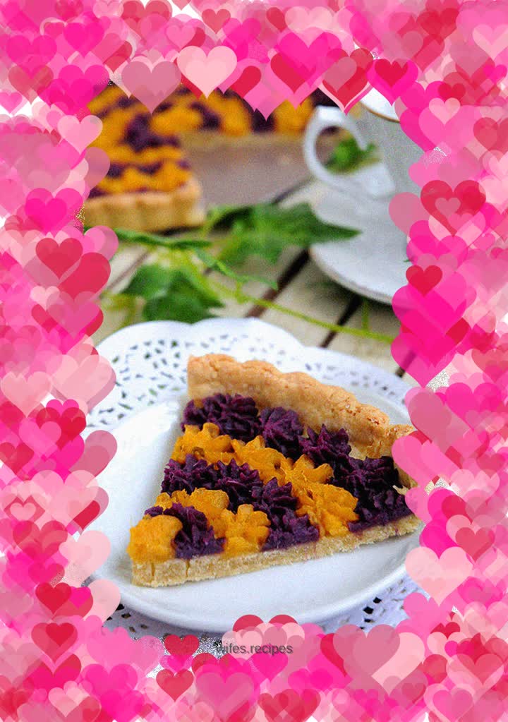 Oatmeal two-color sweet potato pie