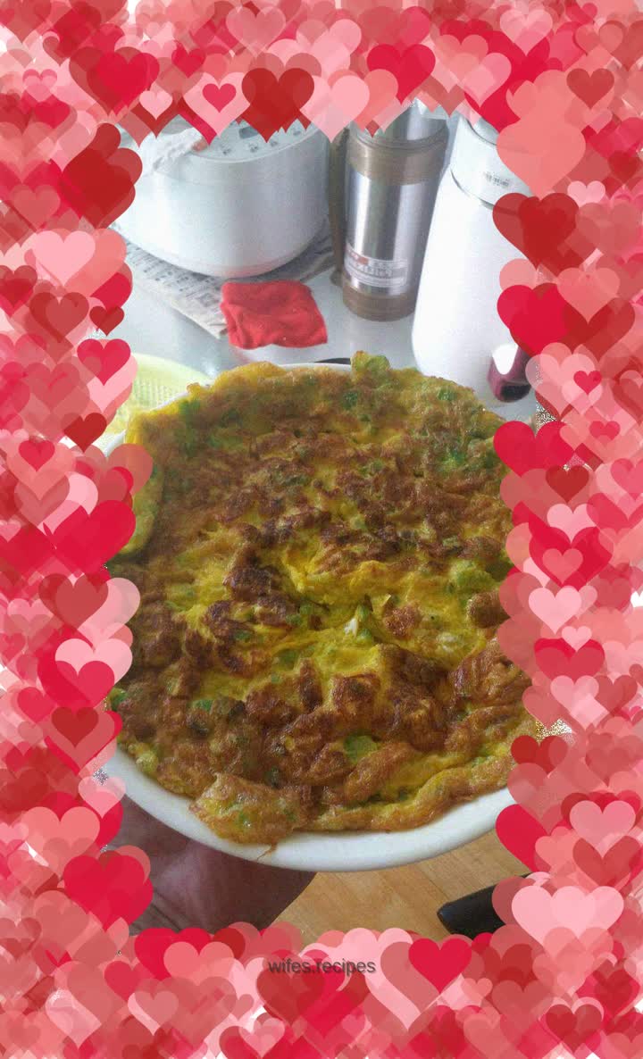 Green pepper egg pancake