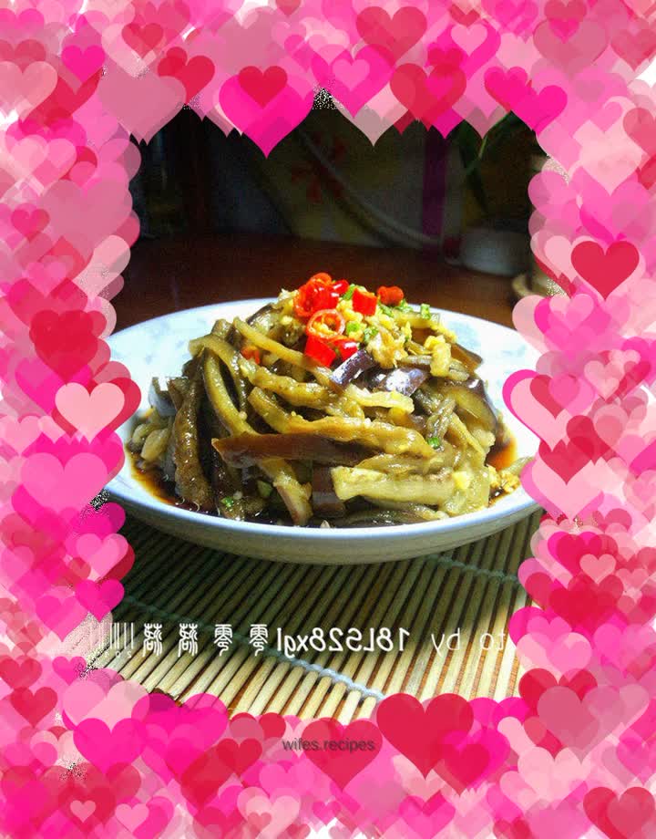Home cooking: shredded eggplant