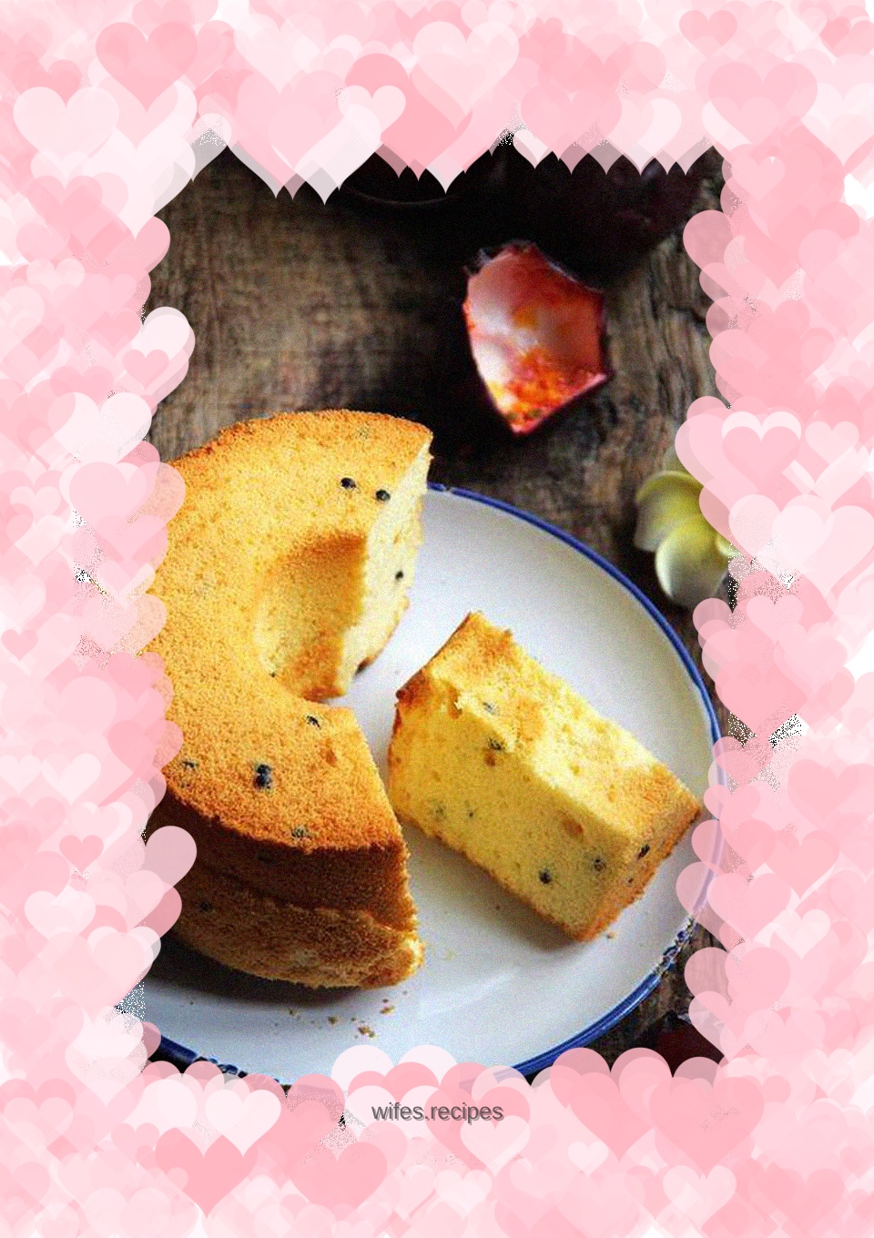 Tropical style---passion fruit chiffon cake