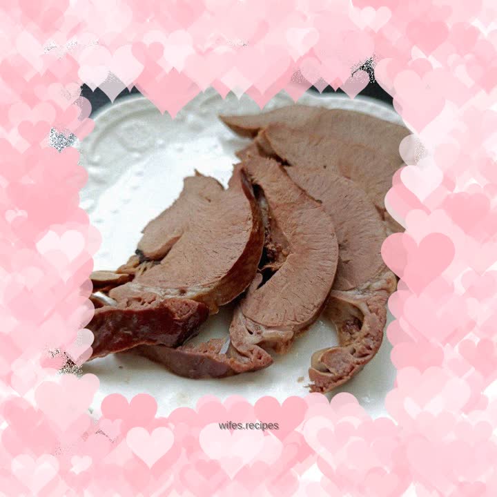 Braised pig heart