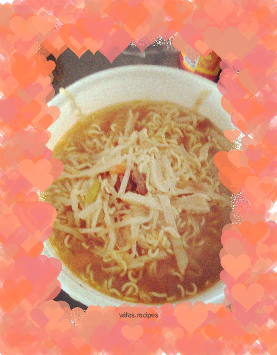 Instant noodle pancakes cooked twice