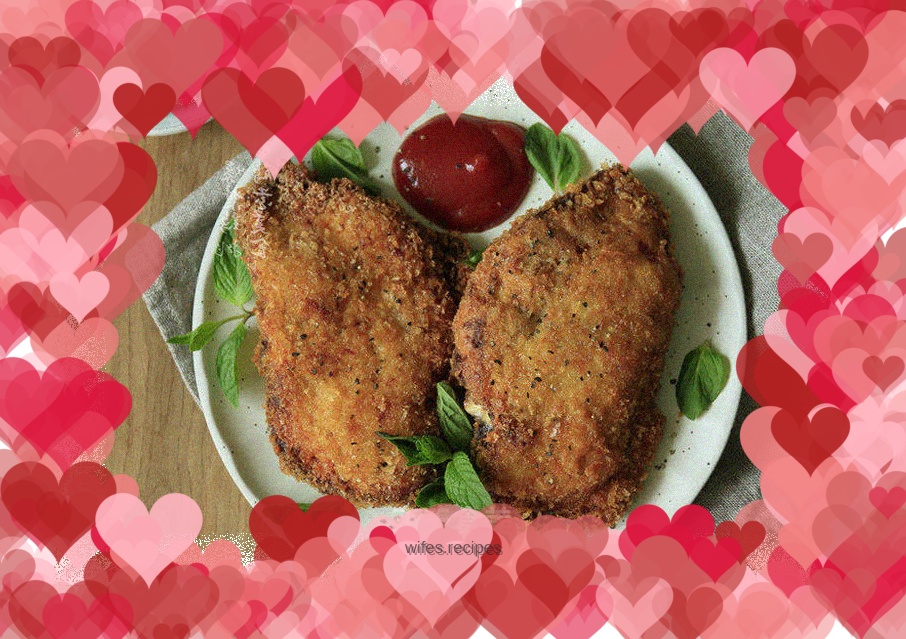 Exploded chicken steak