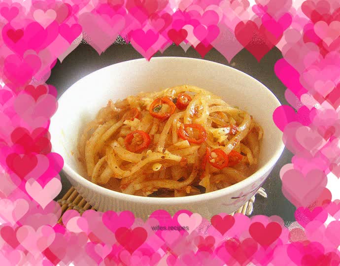 Cold shredded radish