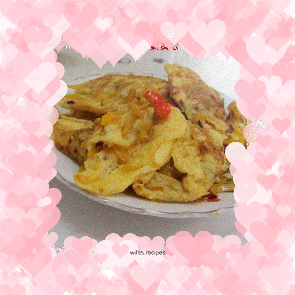 Pumpkin shredded omelette
