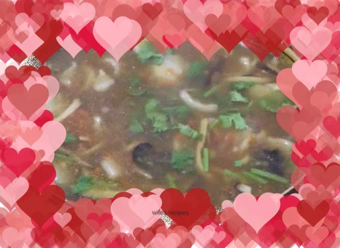 Seasonal vegetable and meat soup