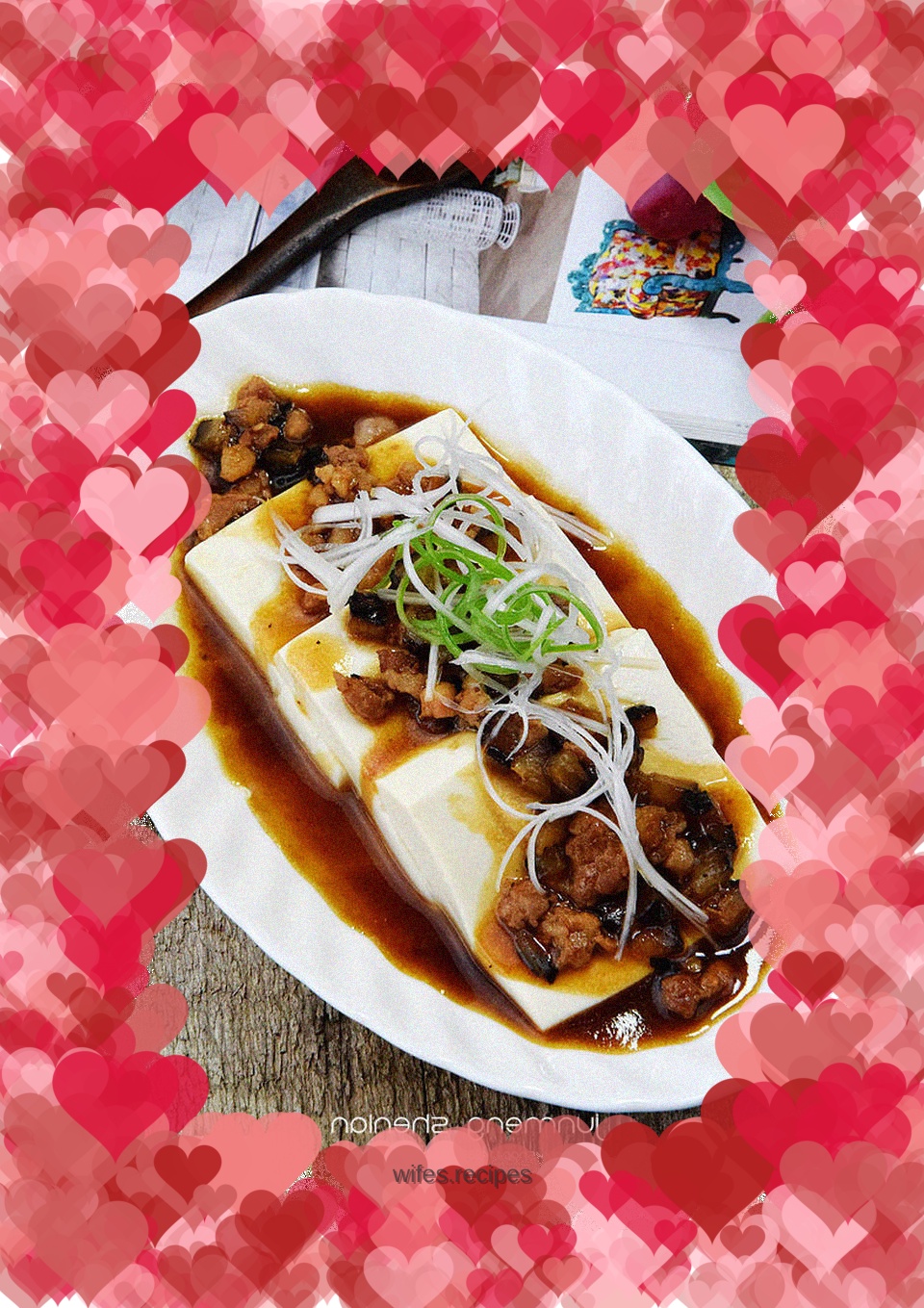 A delicious dish in ten minutes—sea cucumber and minced tofu