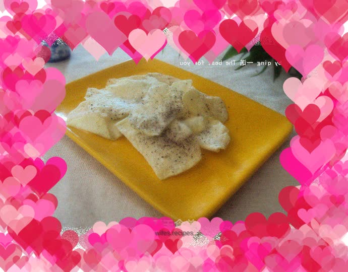 Microwave version of homemade potato chips