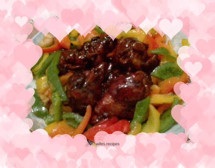 Colorful pepper chicken legs