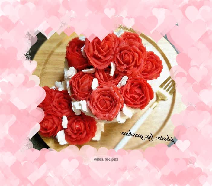 Bean Paste Decorated Cake